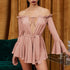 Summer Off Shoulder Short Dress Flare Long Sleeve - menochic